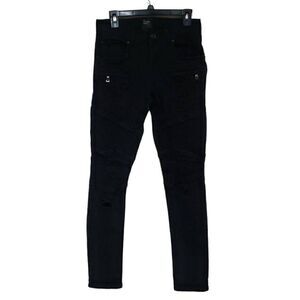 Decibel Black Distressed Motto Jeans sz 32x33 Unisex